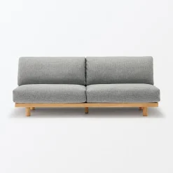Canapés Et Repose-Pieds^Muji Canapé en polyester tissé sans accoudoirs ‐ 3 places, Gris