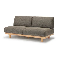 Canapés Et Repose-Pieds^Muji Canapé en polyester tissé sans accoudoirs ‐ 2 places, Marron