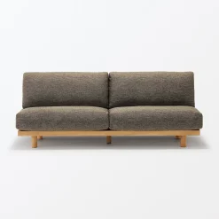 Canapés Et Repose-Pieds^Muji Canapé en polyester tissé sans accoudoirs ‐ 3 places, Marron