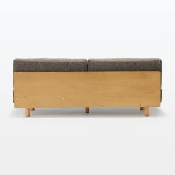 Canapés Et Repose-Pieds^Muji Canapé en polyester tissé sans accoudoirs ‐ 3 places, Marron