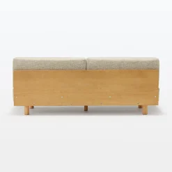 Canapés Et Repose-Pieds^Muji Canapé en polyester tissé sans accoudoirs ‐ 3 places, Beige