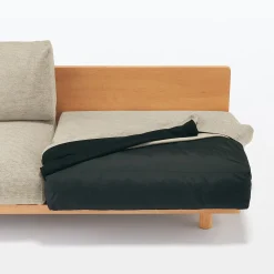 Canapés Et Repose-Pieds^Muji Canapé en polyester tissé sans accoudoirs ‐ 3 places, Beige