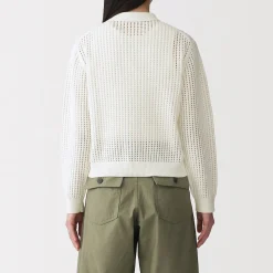 Pulls Et Cardigans^Muji Cardigan à col en tricot de coton mélangé pour femme