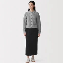 Pulls Et Cardigans^Muji Cardigan à col en tricot de coton mélangé pour femme