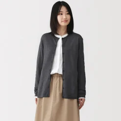 Pulls Et Cardigans^Muji Cardigan à col ras du cou en mélange de fibres de soja pour femme