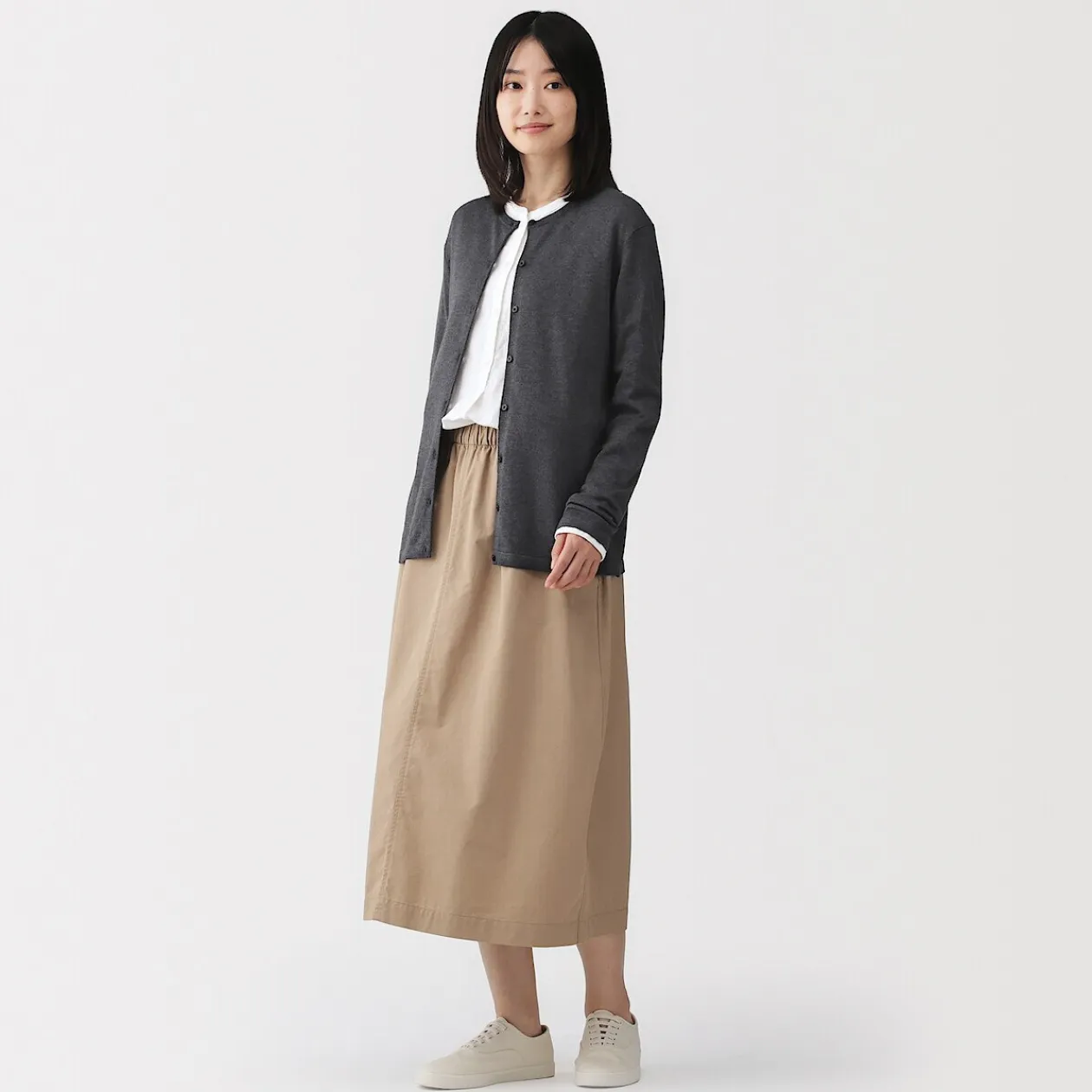 Pulls Et Cardigans^Muji Cardigan à col ras du cou en mélange de fibres de soja pour femme