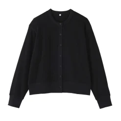 Pulls Et Cardigans|Hoodies Et Sweatshirts^Muji Cardigan à col ras du cou en coton biologique tricoté et gaufré pour femme