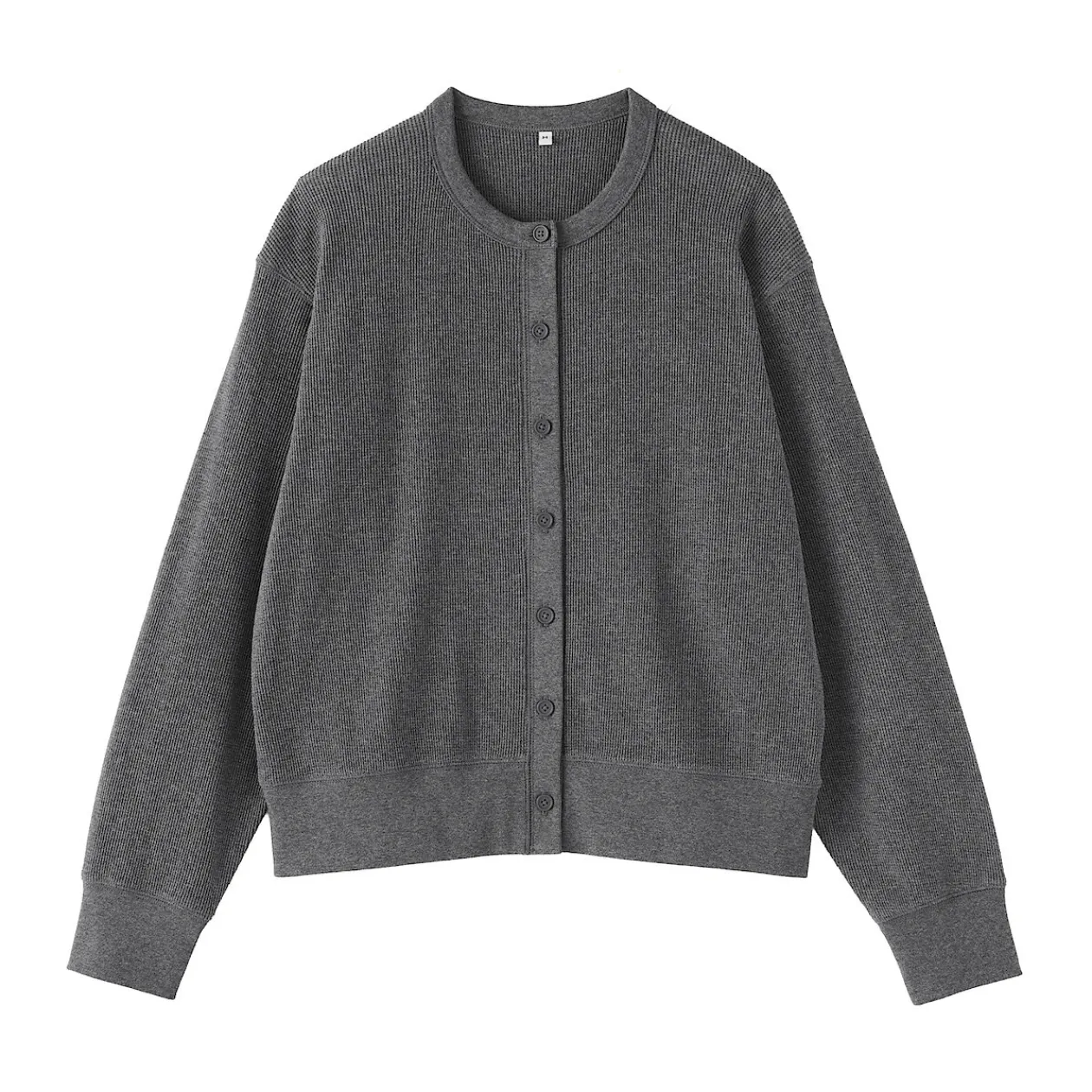 Pulls Et Cardigans|Hoodies Et Sweatshirts^Muji Cardigan à col ras du cou en coton biologique tricoté et gaufré pour femme