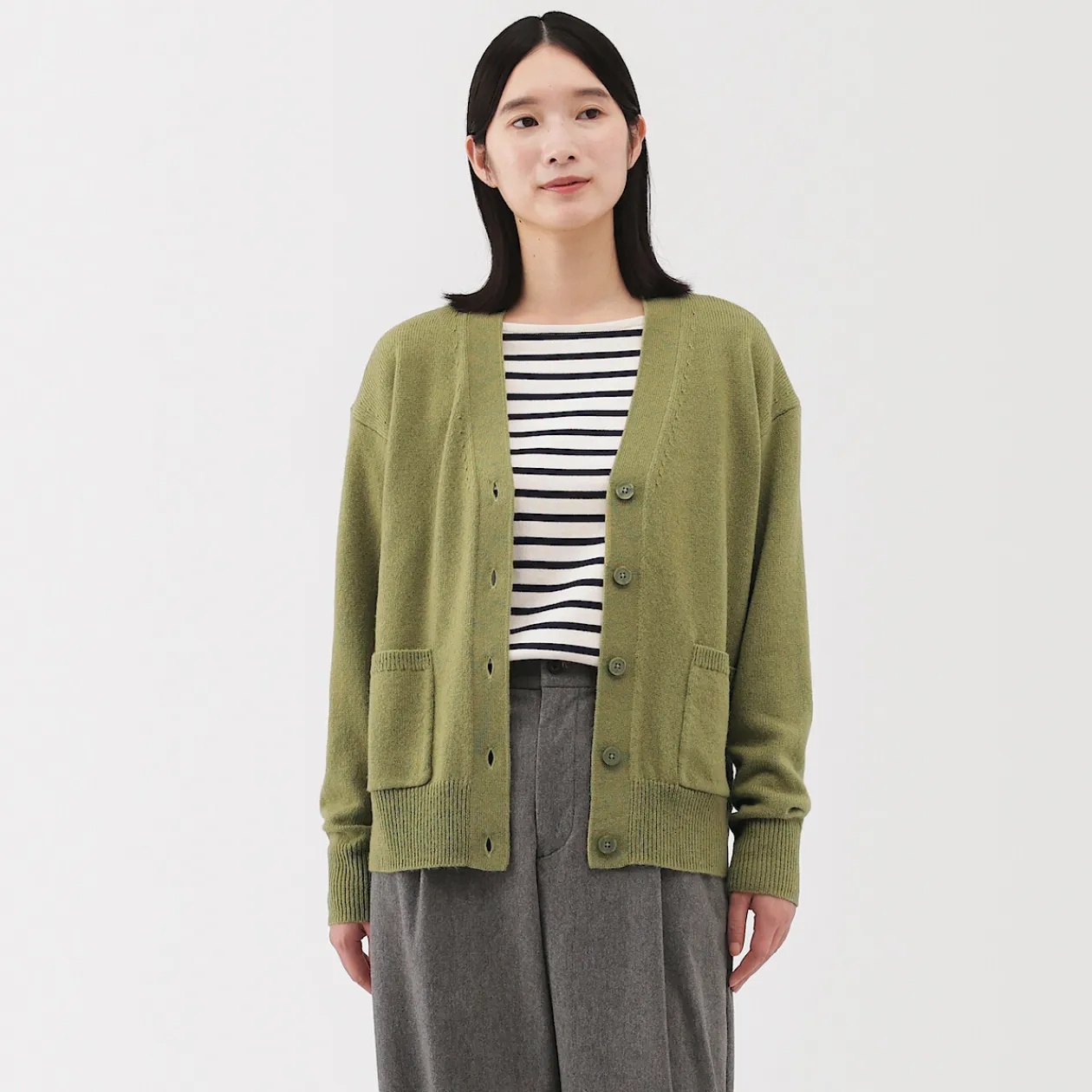 Pulls Et Cardigans^Muji Cardigan avec col en V en maille moyenne pour femme