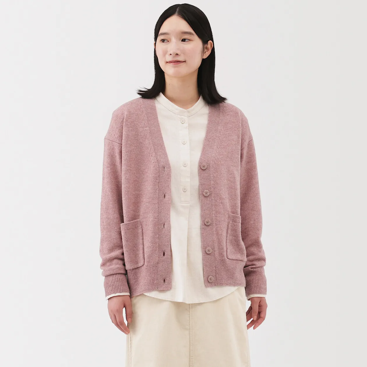 Pulls Et Cardigans^Muji Cardigan avec col en V en maille moyenne pour femme
