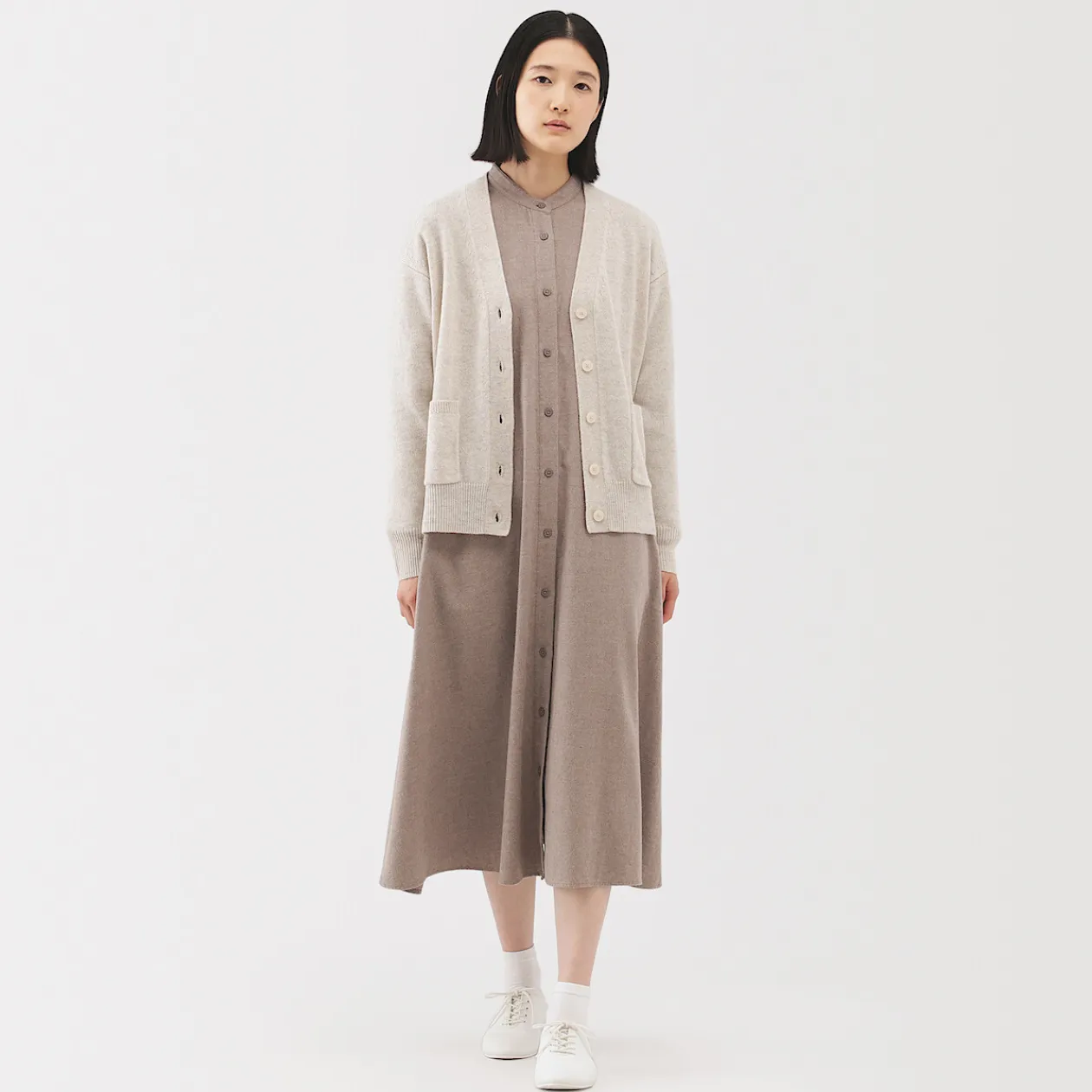 Pulls Et Cardigans^Muji Cardigan avec col en V en maille moyenne pour femme