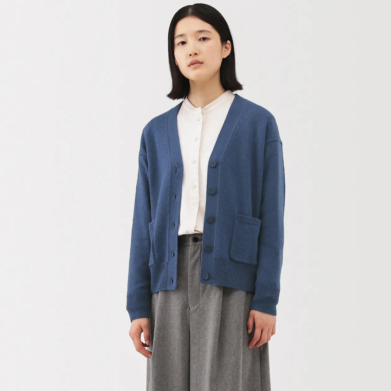Pulls Et Cardigans^Muji Cardigan avec col en V en maille moyenne pour femme