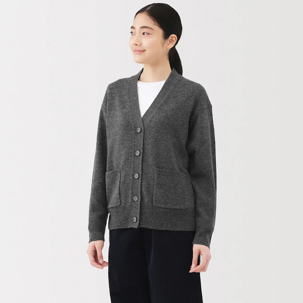 Pulls Et Cardigans^Muji Cardigan avec col en V en maille moyenne pour femme