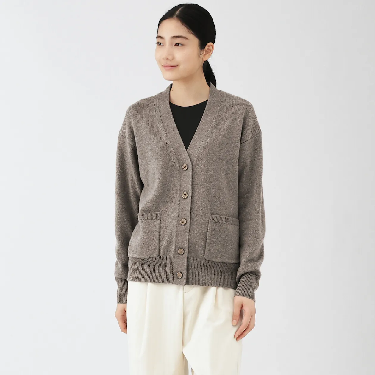 Pulls Et Cardigans^Muji Cardigan avec col en V en maille moyenne pour femme