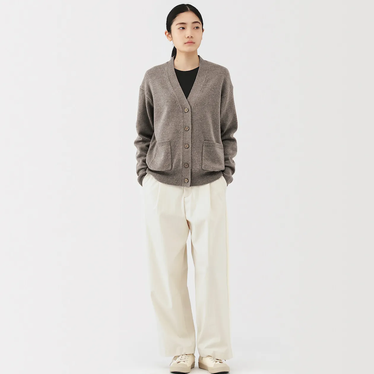 Pulls Et Cardigans^Muji Cardigan avec col en V en maille moyenne pour femme