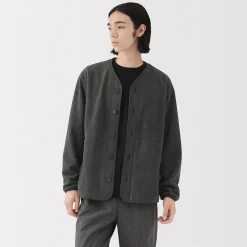 Vestes Et Manteaux|Pulls Et Cardigans^Muji Cardigan en polaire de polyester recyclé pour homme