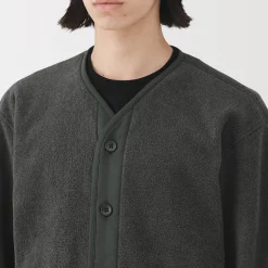 Vestes Et Manteaux|Pulls Et Cardigans^Muji Cardigan en polaire de polyester recyclé pour homme