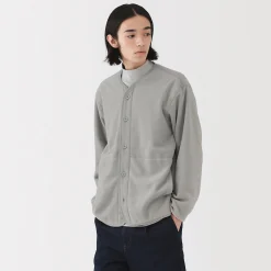 Vestes Et Manteaux|Pulls Et Cardigans^Muji Cardigan en polaire de polyester recyclé pour homme