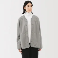 Vestes Et Manteaux|Pulls Et Cardigans^Muji Cardigan en polaire de polyester recyclé pour homme