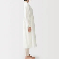 Robes Et Tuniques|Pyjamas Et Vêtements D'Intérieur^Muji Cardigan long en double gaze à pois dobby pour femme