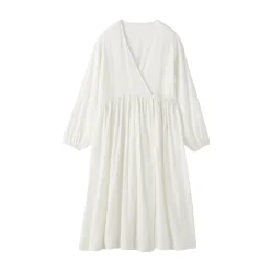 Robes Et Tuniques|Pyjamas Et Vêtements D'Intérieur^Muji Cardigan long en double gaze à pois dobby pour femme