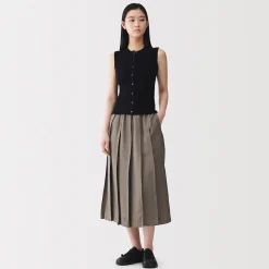 Hauts Et T‐Shirts|Sous‐Vêtements^Muji Cardigan sans manches en coton biologique hautement torsadé pour femme