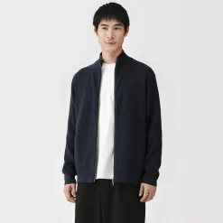 Pulls Et Cardigans^Muji Cardigan zippé et côtelé en mélange de coton pour homme