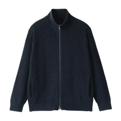 Pulls Et Cardigans^Muji Cardigan zippé et côtelé en mélange de coton pour homme