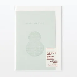Emballages Cadeaux^Muji Carte de vœux - Bonhomme de neige