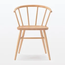 Chaises, Bancs Et Tabourets^Muji Chaise en hêtre massif à pieds arrondis et accoudoirs