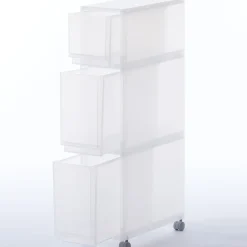 Rangements En Polypropylène^Muji Chariot PP 3 tiroirs L18 X P40X H83cm