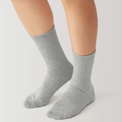 Chaussettes^Muji Chaussettes à angle droit stretch à revers confort 36‐39