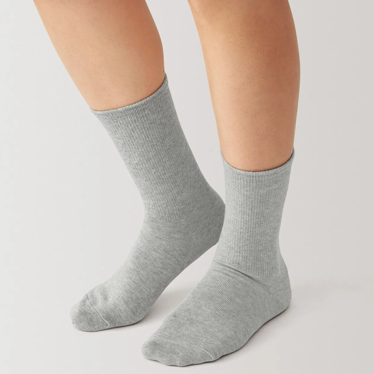 Chaussettes^Muji Chaussettes à angle droit stretch à revers confort 36‐39