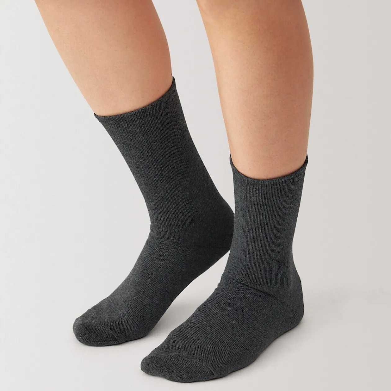Chaussettes^Muji Chaussettes à angle droit stretch à revers confort 36‐39