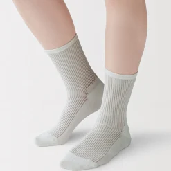 Chaussettes^Muji Chaussettes avec bord confortable et rayures pour femme