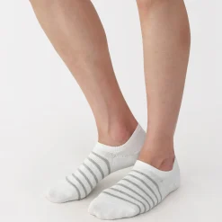 Chaussettes^Muji Chaussettes basses à angle droit pour homme ‐ Rayé