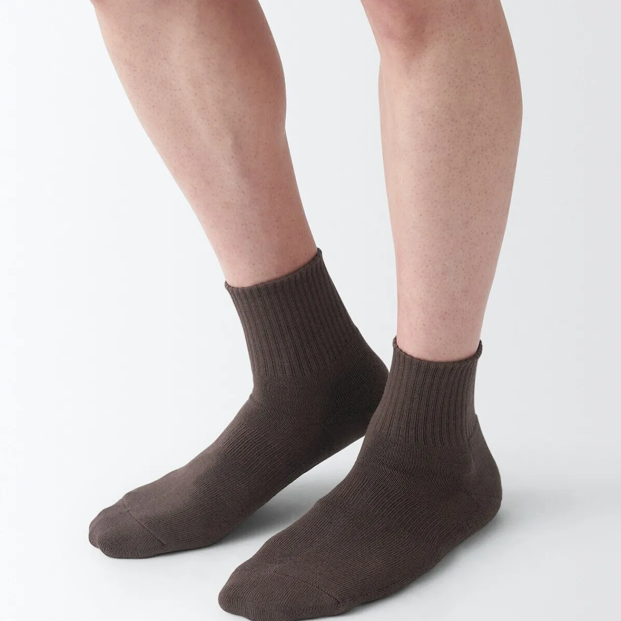 Chaussettes^Muji Chaussettes courtes en peluche à angle droit pour homme