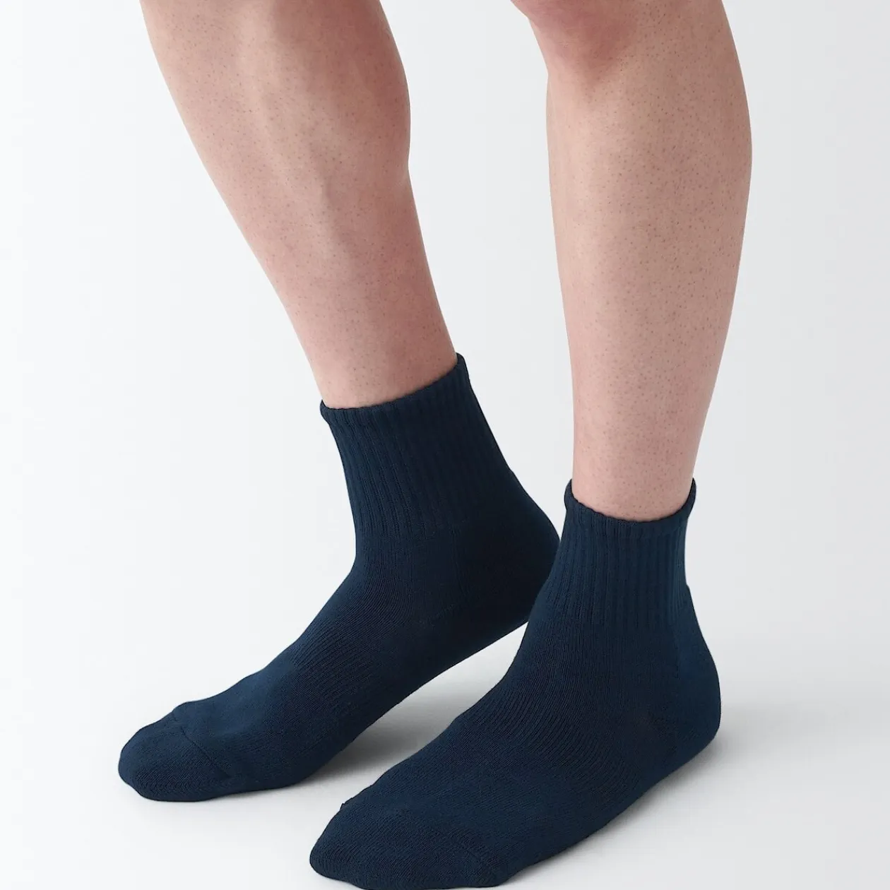 Chaussettes^Muji Chaussettes courtes en peluche à angle droit pour homme