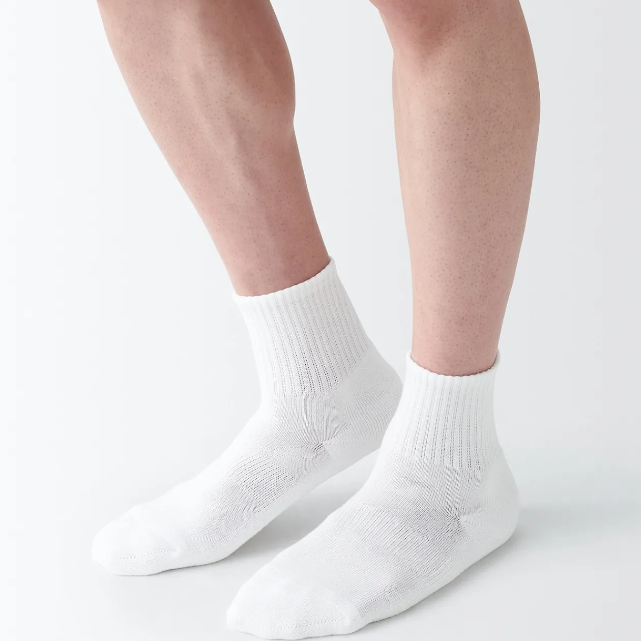 Chaussettes^Muji Chaussettes courtes en peluche à angle droit pour homme