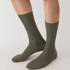 Chaussettes^Muji Chaussettes côtelées à angle droit pour homme