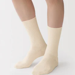 Chaussettes^Muji Chaussettes côtelées à angle droit pour homme