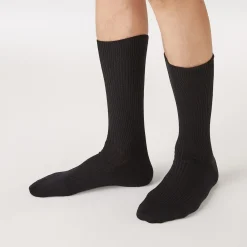 Chaussettes^Muji Chaussettes côtelées à angle droit pour homme