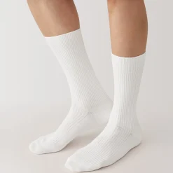 Chaussettes^Muji Chaussettes côtelées à angle droit pour homme