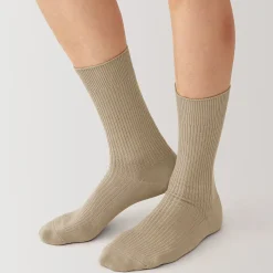 Chaussettes^Muji Chaussettes côtelées à angle droit pour homme