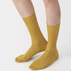 Chaussettes^Muji Chaussettes côtelées à angle droit pour homme