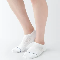 Chaussettes^Muji Chaussettes de sport en coton évacuant l``humidité pour femme