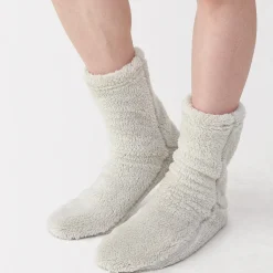 Chaussettes^Muji Chaussettes d'intérieur en polyester recyclé et molleton Boa pour homme