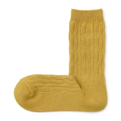 Chaussettes^Muji Chaussettes en maille torsadée à angle droit