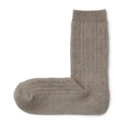 Chaussettes^Muji Chaussettes en maille torsadée à angle droit
