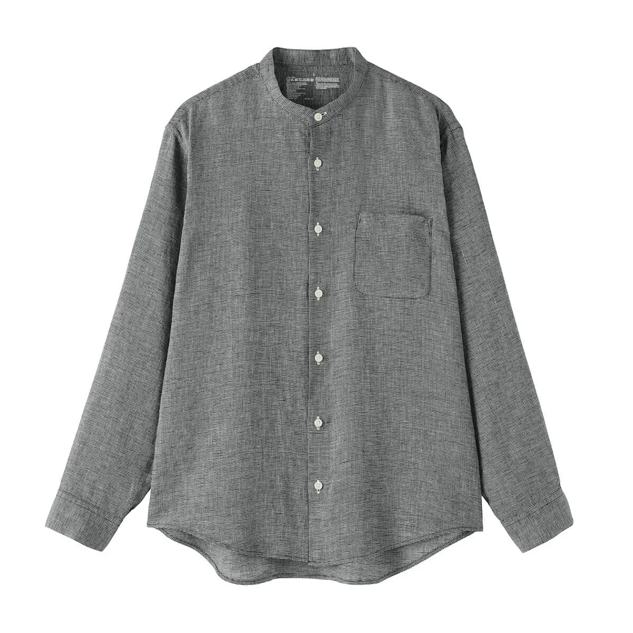 Chemises^Muji Chemise à col mao en lin lavé pour homme